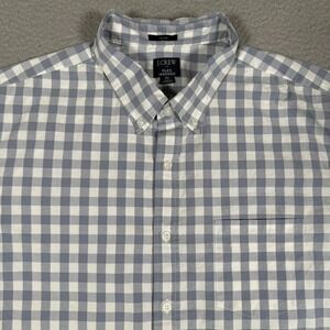 J Crew Shirt Mens XL Gray Plaid Casual Preppy Button Down Pocket Long Sleeve